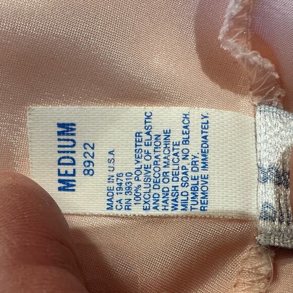Vintage Lady Carmen Dallas Womens Ice Pink Satin Lace Slip/Dress/Gown Made USA - Picture 4 of 11